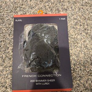 New French Connection Shimmer Sheer Tights With Lurex 20D XL/XXL